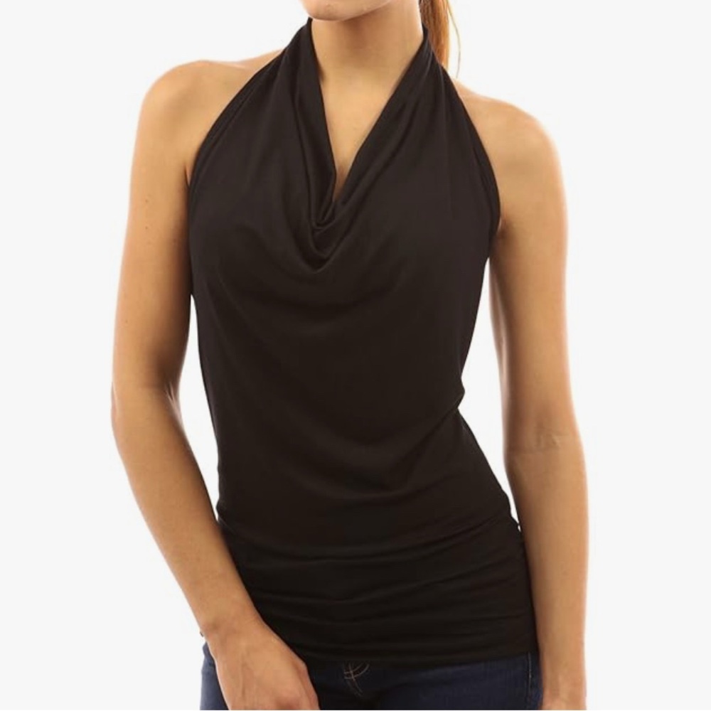 PattyBoutik Halter Top Black Size Small